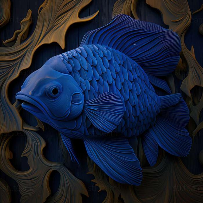 Blue oranda fish